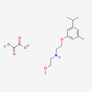 molecular formula C17H27NO6 B4006179 [2-(3-异丙基-5-甲基苯氧基)乙基](2-甲氧基乙基)胺草酸盐 