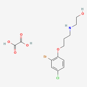 molecular formula C13H17BrClNO6 B4006209 2-{[3-(2-bromo-4-chlorophenoxy)propyl]amino}ethanol ethanedioate (salt) 