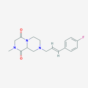 molecular formula C17H20FN3O2 B4006216 8-[(2E)-3-(4-fluorophenyl)prop-2-en-1-yl]-2-methyltetrahydro-2H-pyrazino[1,2-a]pyrazine-1,4(3H,6H)-dione 