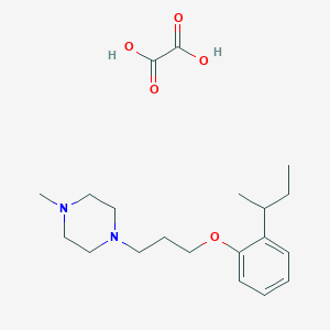 molecular formula C20H32N2O5 B4006225 1-[3-(2-仲丁基苯氧基)丙基]-4-甲基哌嗪草酸盐 