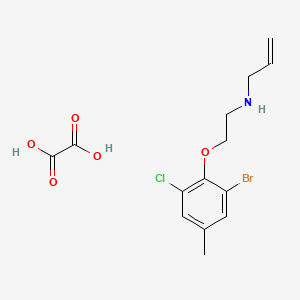 molecular formula C14H17BrClNO5 B4006227 N-[2-(2-bromo-6-chloro-4-methylphenoxy)ethyl]prop-2-en-1-amine;oxalic acid 