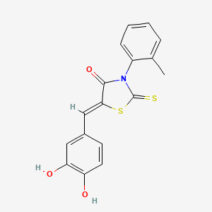 5-(3,4-dihydroxybenzylidene)-3-(2-methylphenyl)-2-thioxo-1,3-thiazolidin-4-one