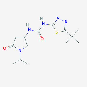 molecular formula C14H23N5O2S B4006264 N-(5-tert-butyl-1,3,4-thiadiazol-2-yl)-N'-(1-isopropyl-5-oxopyrrolidin-3-yl)urea 