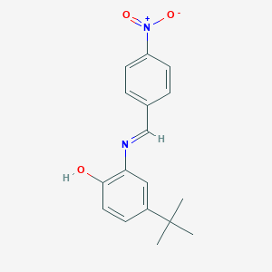molecular formula C17H18N2O3 B400629 2-(4-Nitrobenzylideneamino)-4-tert-butylphenol CAS No. 185315-13-3