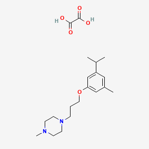 molecular formula C20H32N2O5 B4006295 1-[3-(3-异丙基-5-甲基苯氧基)丙基]-4-甲基哌嗪草酸盐 