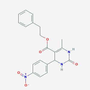 molecular formula C20H19N3O5 B400632 2-Phenylethyl 6-methyl-4-(4-nitrophenyl)-2-oxo-1,2,3,4-tetrahydropyrimidine-5-carboxylate 
