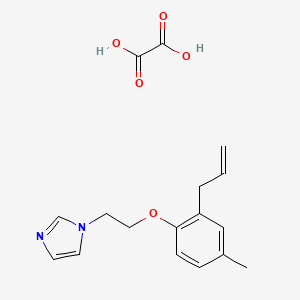 molecular formula C17H20N2O5 B4006321 1-[2-(2-烯丙基-4-甲基苯氧基)乙基]-1H-咪唑草酸盐 