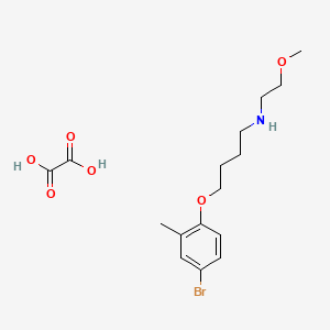 molecular formula C16H24BrNO6 B4006329 [4-(4-溴-2-甲基苯氧基)丁基](2-甲氧基乙基)胺草酸盐 