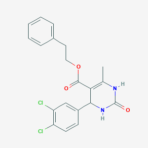 molecular formula C20H18Cl2N2O3 B400633 2-Phenylethyl 4-(3,4-dichlorophenyl)-6-methyl-2-oxo-1,2,3,4-tetrahydropyrimidine-5-carboxylate 