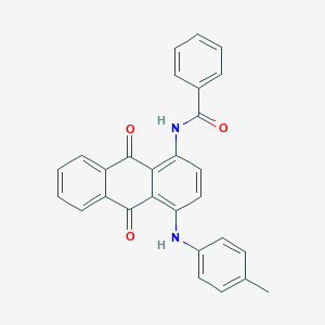 molecular formula C28H20N2O3 B400635 N-[9,10-dioxo-4-(4-toluidino)-9,10-dihydroanthracen-1-yl]benzamide 