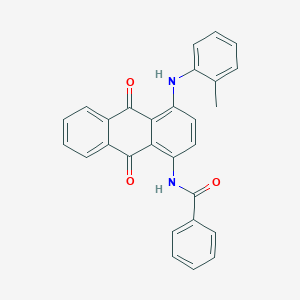 molecular formula C28H20N2O3 B400636 N-[9,10-dioxo-4-(2-toluidino)-9,10-dihydroanthracen-1-yl]benzamide 