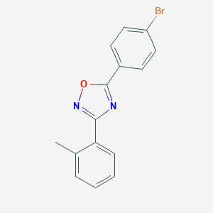 molecular formula C15H11BrN2O B400638 5-(4-Bromophenyl)-3-(2-methylphenyl)-1,2,4-oxadiazole 