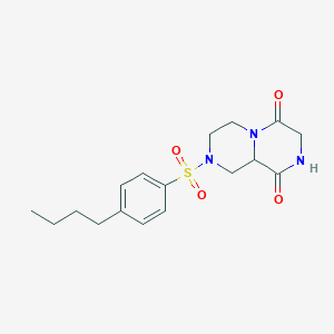 8-[(4-butylphenyl)sulfonyl]tetrahydro-2H-pyrazino[1,2-a]pyrazine-1,4(3H,6H)-dione