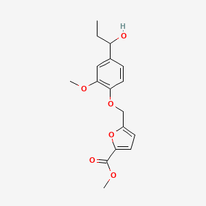 Methyl 5-{[4-(1-hydroxypropyl)-2-methoxyphenoxy]methyl}furan-2-carboxylate