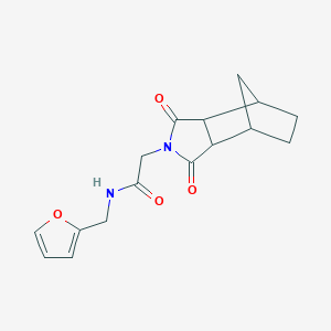 molecular formula C16H18N2O4 B4006386 2-(3,5-dioxo-4-azatricyclo[5.2.1.0~2,6~]dec-4-yl)-N-(2-furylmethyl)acetamide 