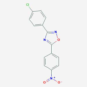 molecular formula C14H8ClN3O3 B400639 3-(4-Chlorophenyl)-5-(4-nitrophenyl)-1,2,4-oxadiazole 