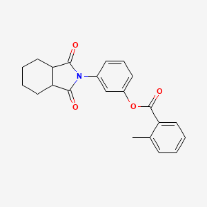 3-(1,3-dioxooctahydro-2H-isoindol-2-yl)phenyl 2-methylbenzoate