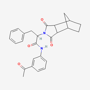 N-(3-acetylphenyl)-2-(1,3-dioxooctahydro-2H-4,7-methanoisoindol-2-yl)-3-phenylpropanamide