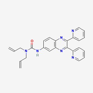 molecular formula C25H22N6O B4006412 3-(2,3-dipyridin-2-ylquinoxalin-6-yl)-1,1-bis(prop-2-enyl)urea 