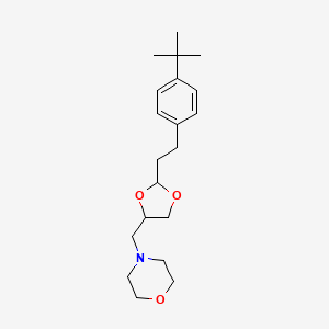 molecular formula C20H31NO3 B4006416 4-[[2-[2-(4-Tert-butylphenyl)ethyl]-1,3-dioxolan-4-yl]methyl]morpholine 