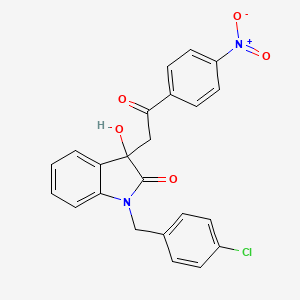 1-(4-chlorobenzyl)-3-hydroxy-3-[2-(4-nitrophenyl)-2-oxoethyl]-1,3-dihydro-2H-indol-2-one