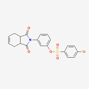 molecular formula C20H16BrNO5S B4006443 3-(1,3-dioxo-1,3,3a,4,7,7a-hexahydro-2H-isoindol-2-yl)phenyl 4-bromobenzenesulfonate 