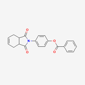 molecular formula C21H17NO4 B4006450 4-(1,3-二氧代-1,3,3a,4,7,7a-六氢-2H-异吲哚-2-基)苯甲酸苯酯 