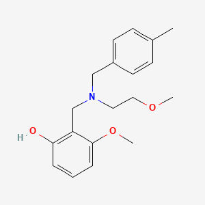 molecular formula C19H25NO3 B4006460 3-methoxy-2-{[(2-methoxyethyl)(4-methylbenzyl)amino]methyl}phenol 