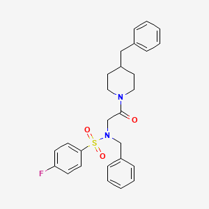 N-benzyl-N-[2-(4-benzyl-1-piperidinyl)-2-oxoethyl]-4-fluorobenzenesulfonamide