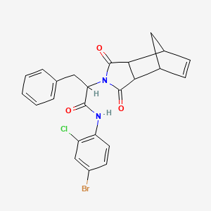 molecular formula C24H20BrClN2O3 B4006495 N-(4-bromo-2-chlorophenyl)-2-(1,3-dioxo-1,3,3a,4,7,7a-hexahydro-2H-4,7-methanoisoindol-2-yl)-3-phenylpropanamide 