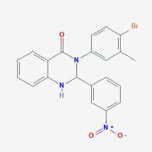 molecular formula C21H16BrN3O3 B4006518 3-(4-bromo-3-methylphenyl)-2-(3-nitrophenyl)-2,3-dihydroquinazolin-4(1H)-one 