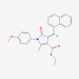 molecular formula C26H23NO4 B400652 ethyl 1-(4-methoxyphenyl)-2-methyl-4-(1-naphthylmethylene)-5-oxo-4,5-dihydro-1H-pyrrole-3-carboxylate 