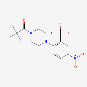 1-(2,2-dimethylpropanoyl)-4-[4-nitro-2-(trifluoromethyl)phenyl]piperazine