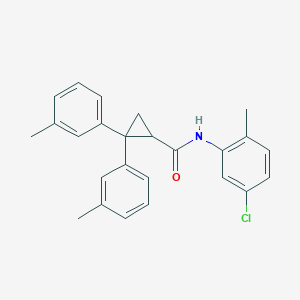 molecular formula C25H24ClNO B4006539 N-(5-chloro-2-methylphenyl)-2,2-bis(3-methylphenyl)cyclopropane-1-carboxamide 