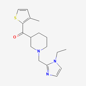 [1-[(1-Ethylimidazol-2-yl)methyl]piperidin-3-yl]-(3-methylthiophen-2-yl)methanone