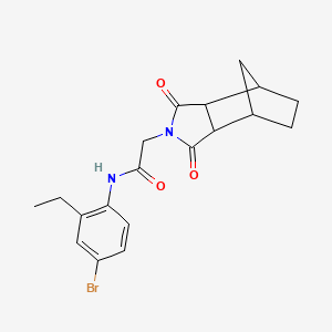 molecular formula C19H21BrN2O3 B4006556 N-(4-bromo-2-ethylphenyl)-2-(1,3-dioxooctahydro-2H-4,7-methanoisoindol-2-yl)acetamide 