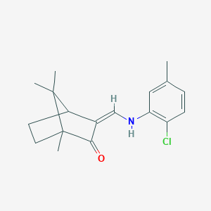 molecular formula C18H22ClNO B400656 3-[(2-Chloro-5-methylanilino)methylene]-1,7,7-trimethylbicyclo[2.2.1]heptan-2-one 