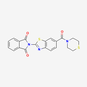 molecular formula C20H15N3O3S2 B4006569 2-[6-(4-硫代吗啉羰基)-1,3-苯并噻唑-2-基]-1H-异吲哚-1,3(2H)-二酮 