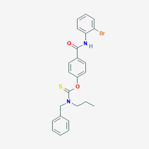 molecular formula C24H23BrN2O2S B400657 O-{4-[(2-bromoanilino)carbonyl]phenyl} benzyl(propyl)thiocarbamate 