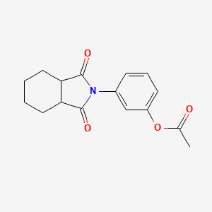 molecular formula C16H17NO4 B4006586 3-(1,3-二氧代八氢-2H-异吲哚-2-基)苯基乙酸酯 