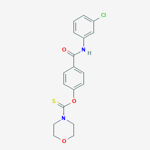 O-[4-[(3-chlorophenyl)carbamoyl]phenyl] morpholine-4-carbothioate