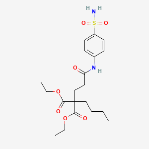 molecular formula C20H30N2O7S B4006594 1,3-Diethyl 2-butyl-2-{2-[(4-sulfamoylphenyl)carbamoyl]ethyl}propanedioate 