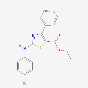 molecular formula C18H15BrN2O2S B400660 Ethyl 2-(4-bromoanilino)-4-phenyl-1,3-thiazole-5-carboxylate 
