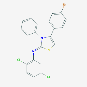 molecular formula C21H13BrCl2N2S B400661 N-(4-(4-bromophenyl)-3-phenyl-1,3-thiazol-2(3H)-ylidene)-N-(2,5-dichlorophenyl)amine 