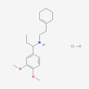 molecular formula C19H30ClNO2 B4006639 N-[2-(cyclohexen-1-yl)ethyl]-1-(3,4-dimethoxyphenyl)propan-1-amine;hydrochloride 