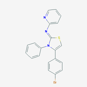 molecular formula C20H14BrN3S B400664 N-(4-(4-bromophenyl)-3-phenyl-1,3-thiazol-2(3H)-ylidene)-N-(2-pyridinyl)amine 