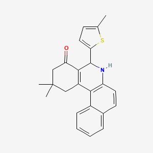 molecular formula C24H23NOS B4006657 2,2-二甲基-5-(5-甲基-2-噻吩基)-2,3,5,6-四氢苯并[a]菲喃啶-4(1H)-酮 