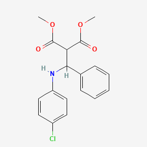 molecular formula C18H18ClNO4 B4006661 二甲基[[(4-氯苯基)氨基](苯基)甲基]丙二酸酯 