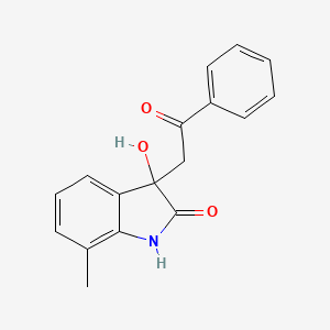 3-hydroxy-7-methyl-3-phenacyl-1H-indol-2-one