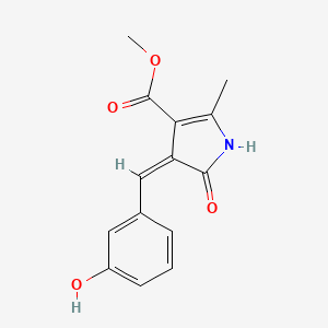 molecular formula C14H13NO4 B4006669 methyl (4Z)-4-(3-hydroxybenzylidene)-2-methyl-5-oxo-4,5-dihydro-1H-pyrrole-3-carboxylate 